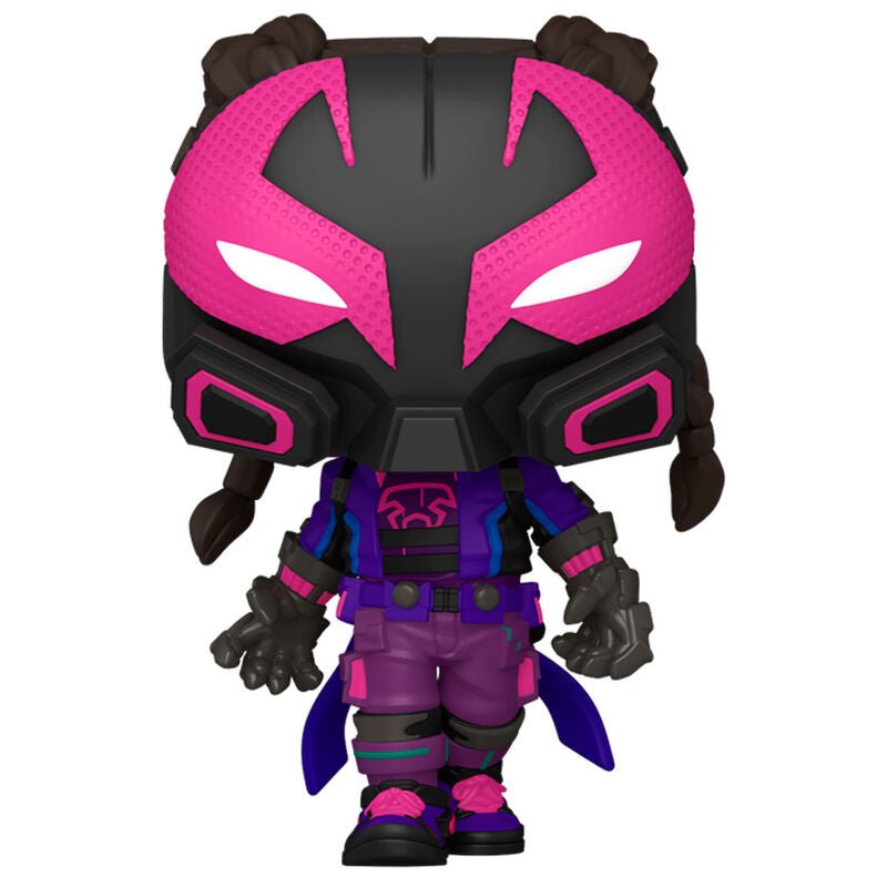 Figura Funko POP! de Miles G. Morales con máscara negra y detalles fucsia - 2
