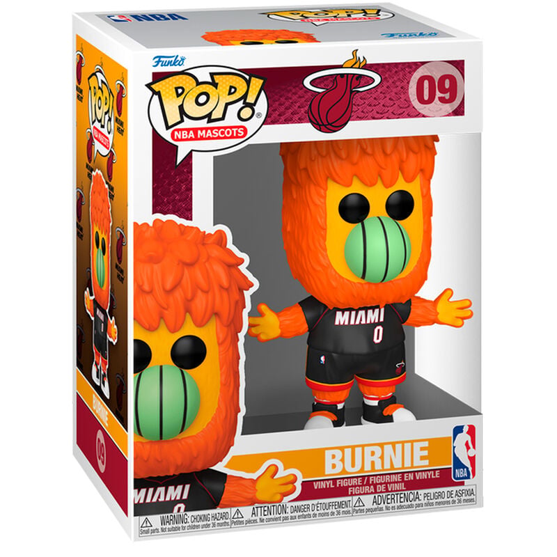 Figura Funko POP! NBA Miami Burnie con uniforme negro y balón verde - 2