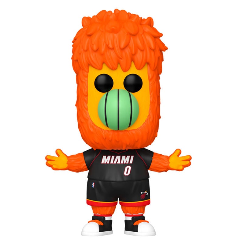 Figura Funko POP! NBA Miami Burnie con uniforme negro y balón verde