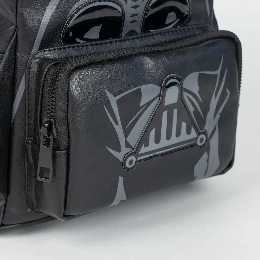 Mochila negra de polipiel con diseño de Darth Vader Star Wars - 4