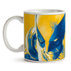 Taza de cerámica Marvel con ilustración de Wolverine en amarillo y azul