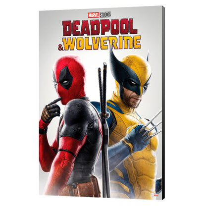 Cuadro de madera Marvel con Deadpool y Lobezno