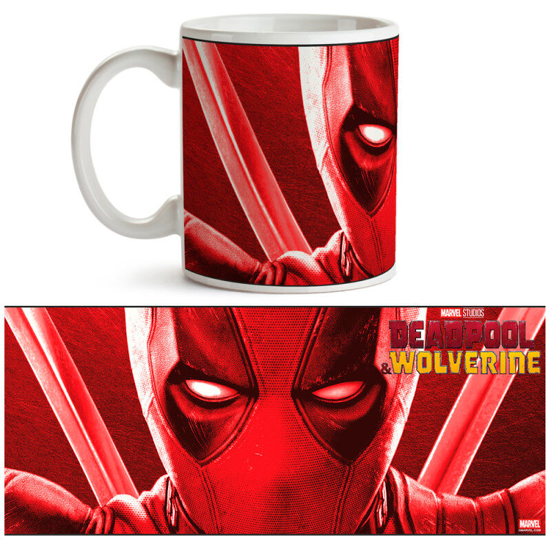 Taza de cerámica Marvel con diseño de Deadpool y Wolverine - 3