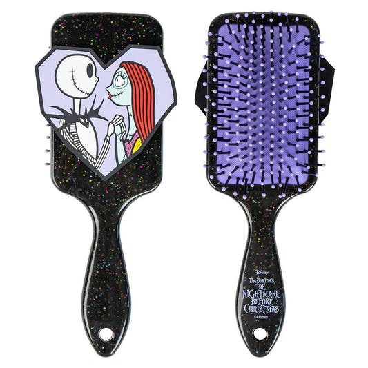 Cepillo de pelo Disney de Jack y Sally con púas lilas
