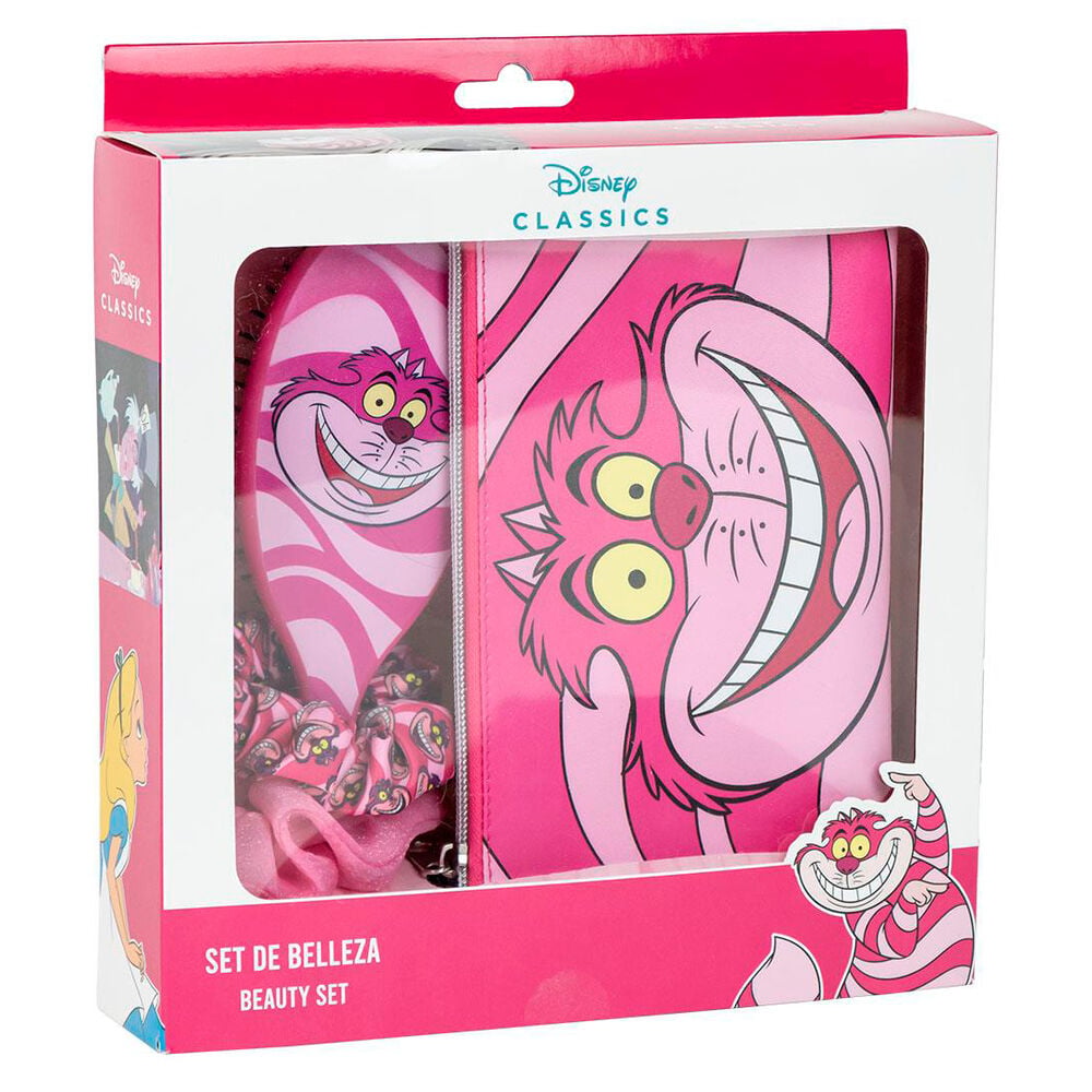 Set de belleza Cheshire de Disney con neceser, cepillo y coleteros