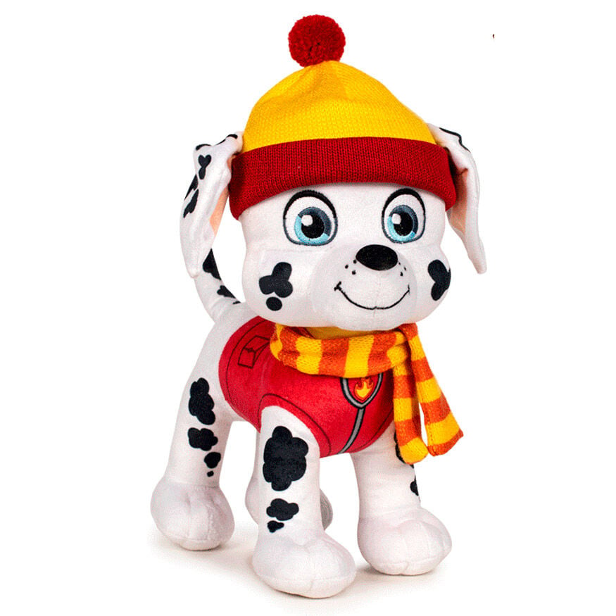 Peluche de Marshall de Paw Patrol con gorro y bufanda de invierno