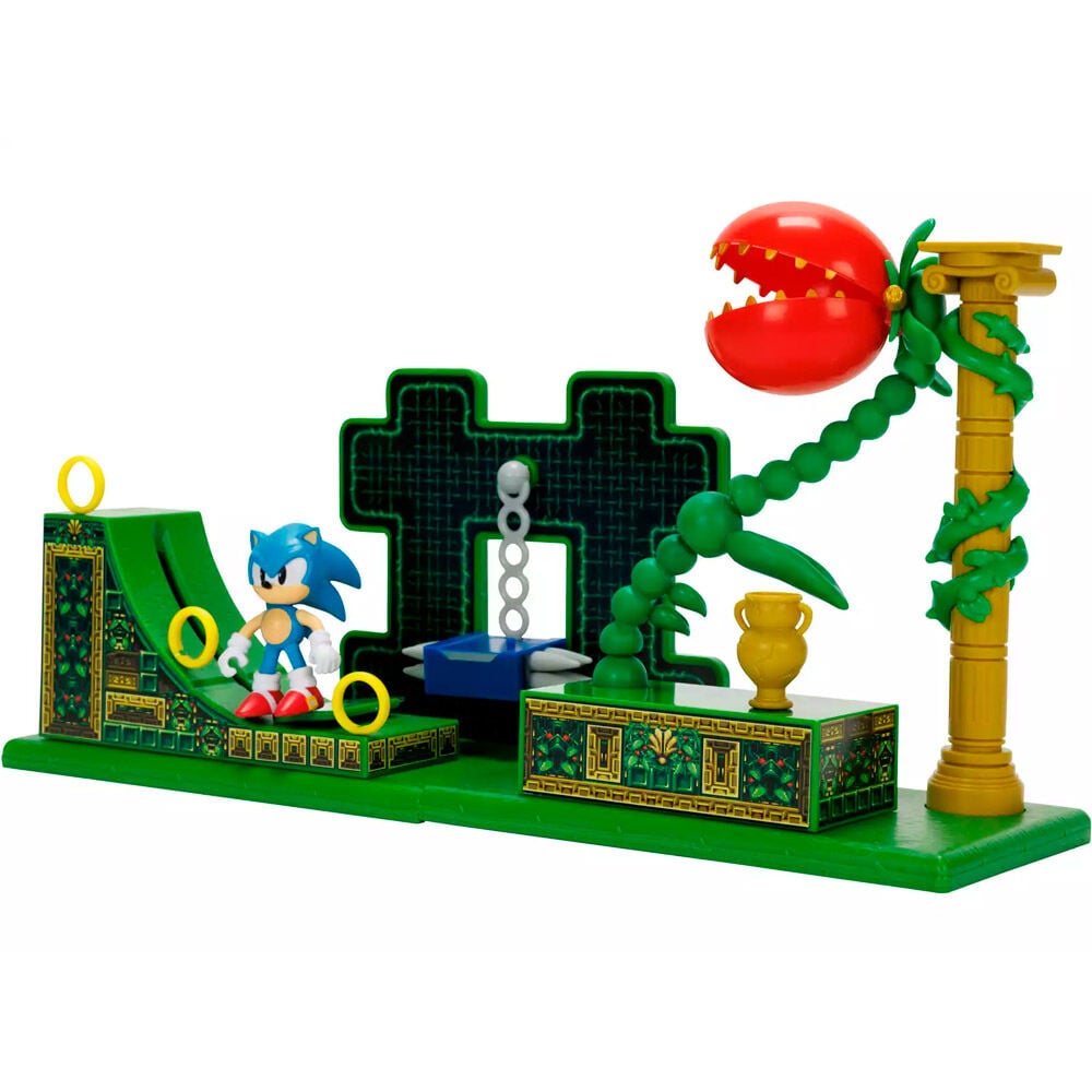 Playset Zona de Velocidad Sonic the Hedgehog con figura y anillos