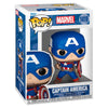Figura Funko POP! de Capitán América con escudo en caja Marvel