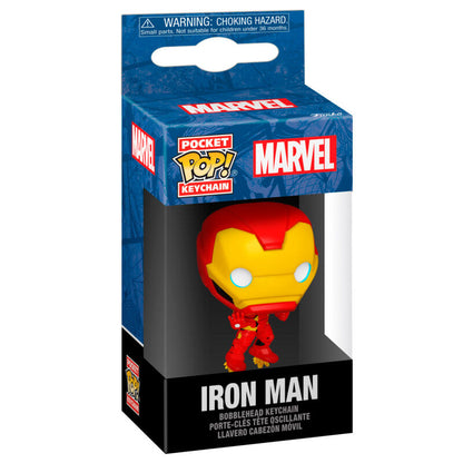Llavero FUNKO Pocket POP! de Iron Man Marvel en rojo y amarillo