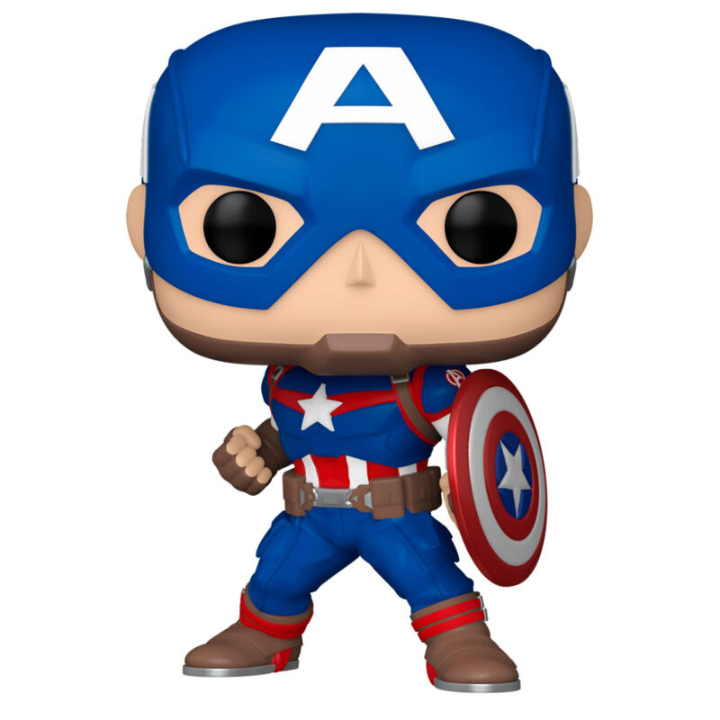Figura Funko POP! de Capitán América con escudo en caja Marvel - 2