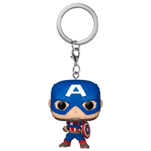 Llavero Funko Pocket POP de Capitán América en caja Marvel - 2