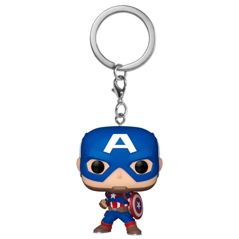 Llavero Funko Pocket POP de Capitán América en caja Marvel - 2