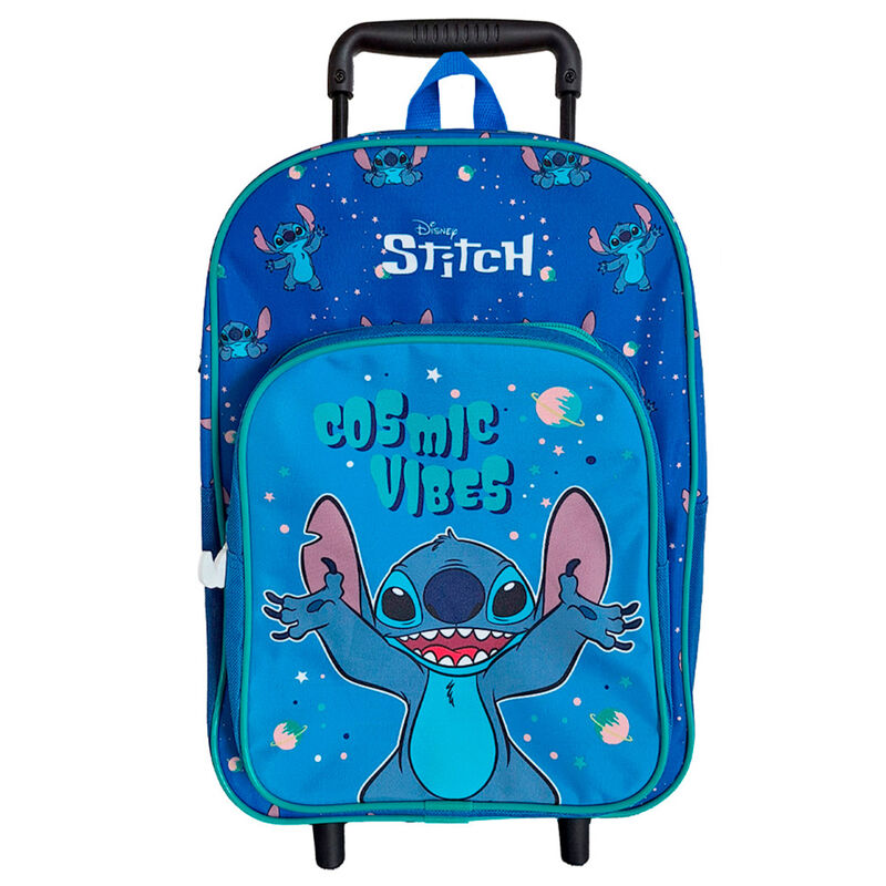Trolley azul Stitch Disney con mochila extraíble y ruedas