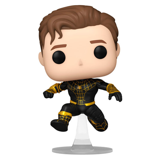 Figura Funko POP! de Spider-Man con traje negro y dorado