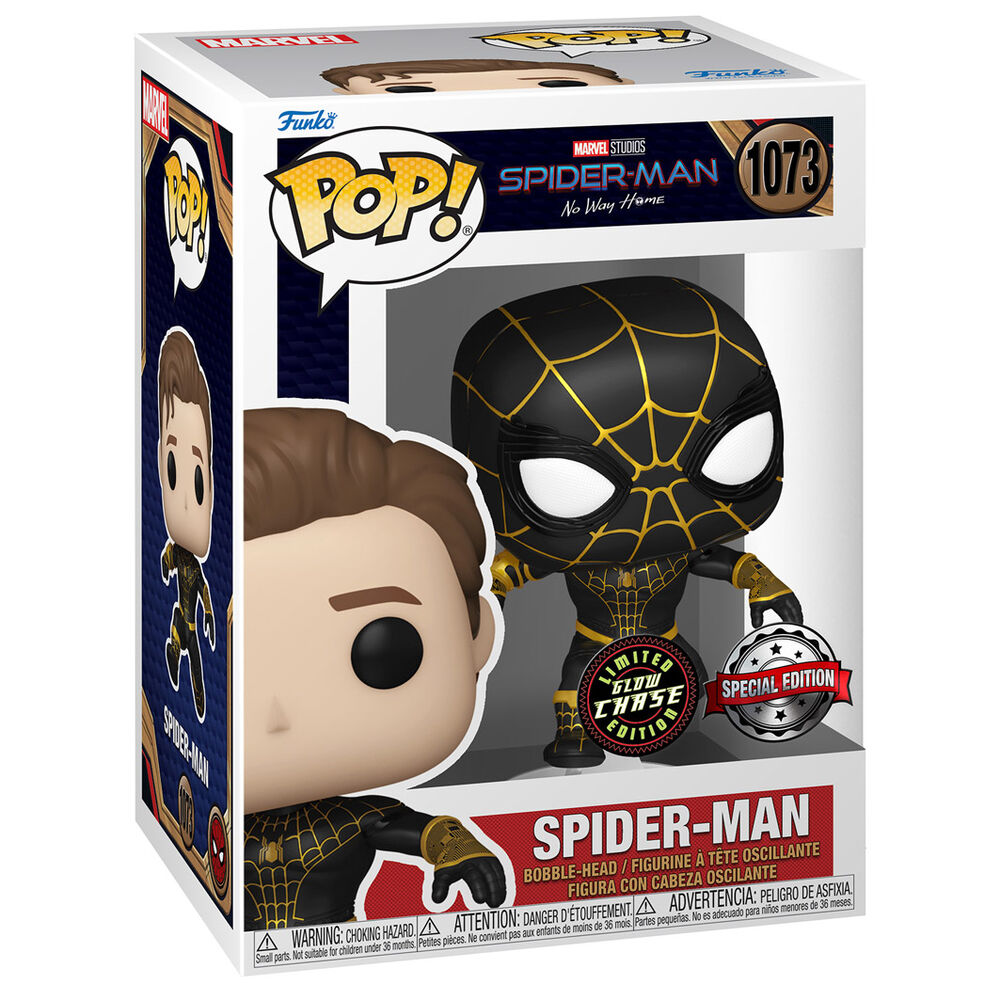 Figura Funko POP! Spider-Man No Way Home con traje negro y variante Chase - 4