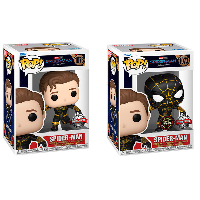 Figura Funko POP! Spider-Man No Way Home con traje negro y variante Chase