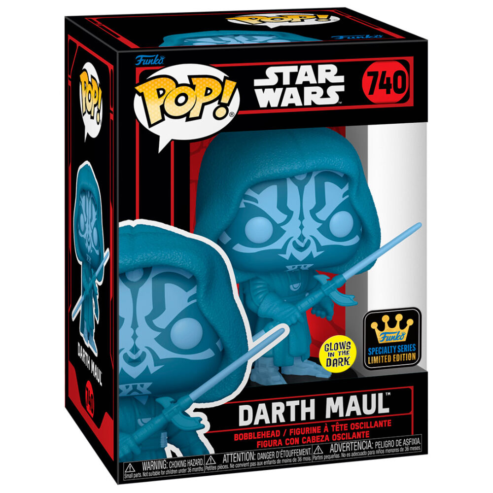 Figura Funko POP! de Darth Maul azul turquesa en caja