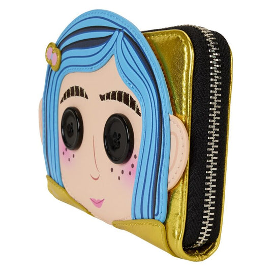 Cartera Loungefly de la muñeca Coraline en dorado y azul - 2