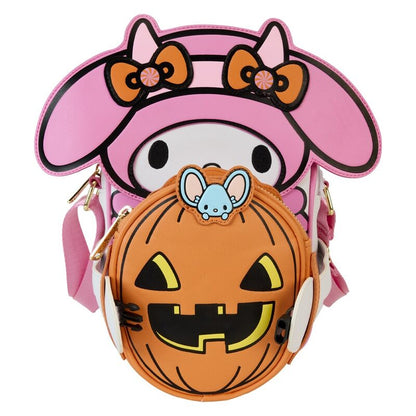 Bolso mochila rosa Devil My Melody de Loungefly con calabaza naranja - 2