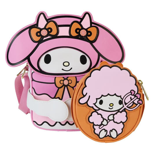 Bolso mochila rosa Devil My Melody de Loungefly con calabaza naranja - 3