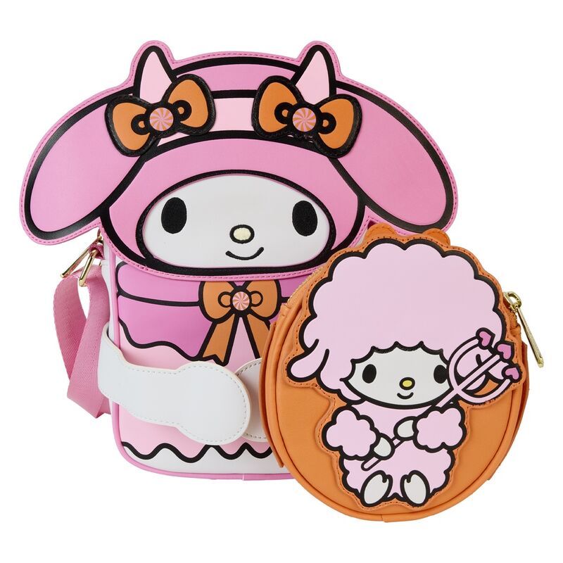 Bolso mochila rosa Devil My Melody de Loungefly con calabaza naranja - 3