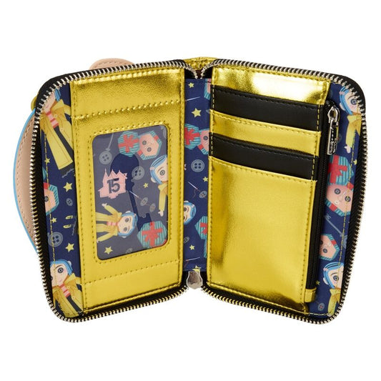 Cartera Loungefly de la muñeca Coraline en dorado y azul - 4