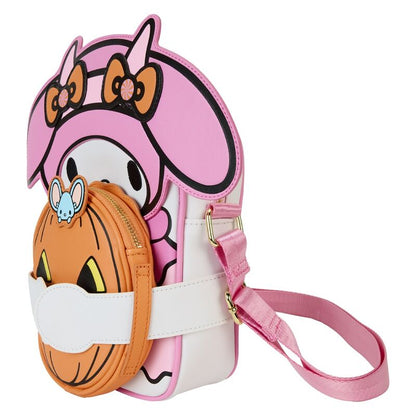 Bolso mochila rosa Devil My Melody de Loungefly con calabaza naranja - 4