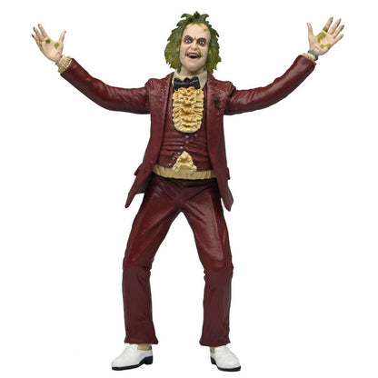 Figura articulada de Beetlejuice 1988 con traje rojo