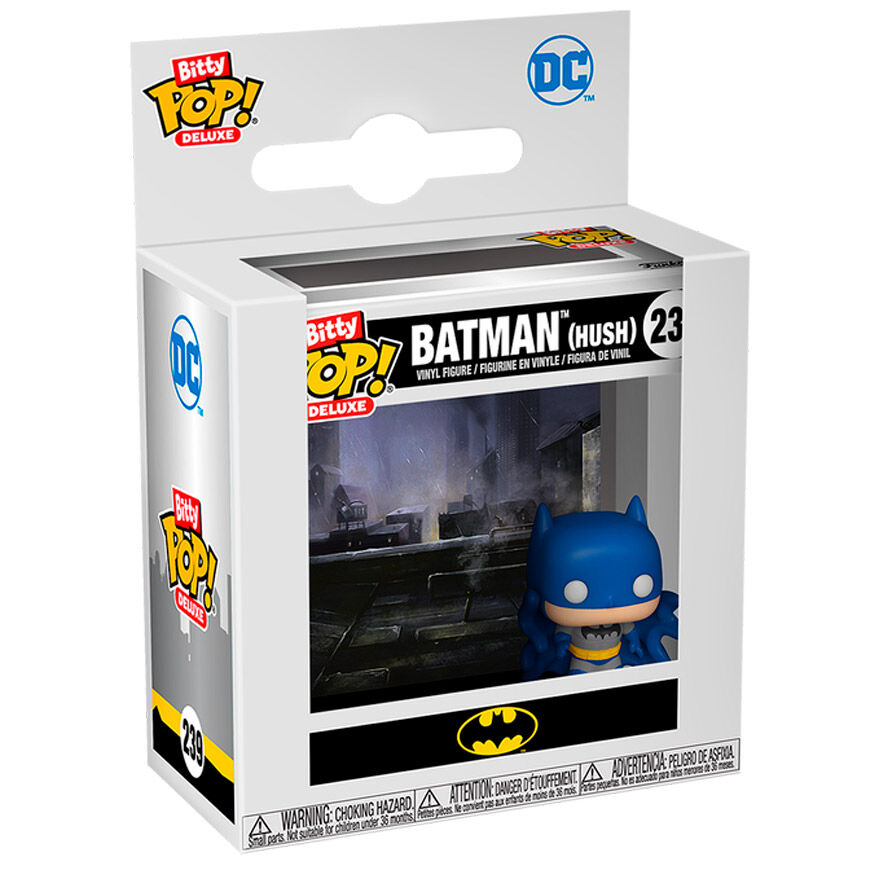 Figura Bitty POP! Deluxe Batman Hush de DC Comics en caja