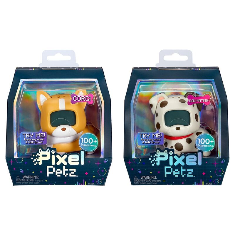 Mascotas interactivas Pixel Petz de MGA en diseños corgi y dálmata