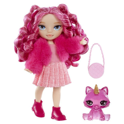 Muñeca Magenta Monroe Rainbow High rosa con bolso, mascota y calzado - 2