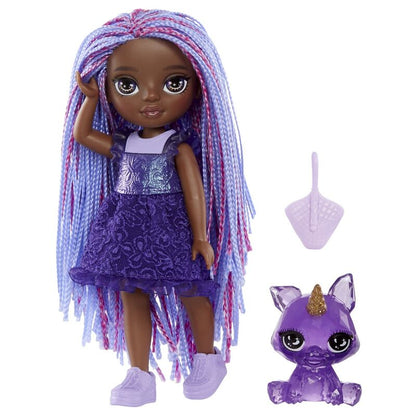 Muñeca Indigo Bailey morada Rainbow High con mascota y accesorios - 2