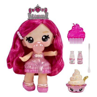 Muñeca Bianca Bubblegum de Yummiland con vestido rosa, corona y mascota - 2