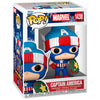 Figura Funko POP de Capitán América Holiday con gorro navideño y corona
