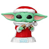 Figura Funko POP! de Grogu con gorro navideño y galleta