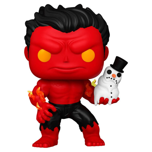 Figura Funko POP! Marvel de Red Hulk con muñeco de nieve en caja - 2