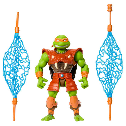 Figura articulada de Michelangelo Turtles of Grayskull con nunchakus de energía - 2