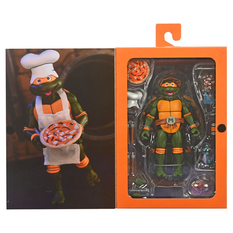 Figura articulada NECA de Michelangelo de Tortugas Ninja con antifaz naranja - 2
