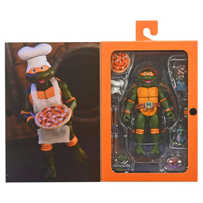 Figura articulada NECA de Michelangelo de Tortugas Ninja con antifaz naranja - 2