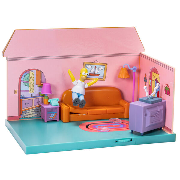 Playset diorama de la sala de estar de Los Simpson con figura de Homer - 2