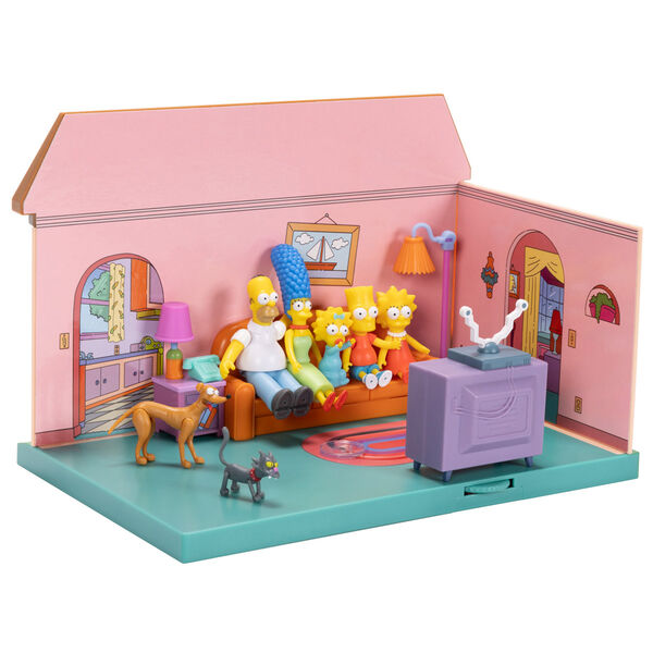 Playset diorama de la sala de estar de Los Simpson con figura de Homer - 4