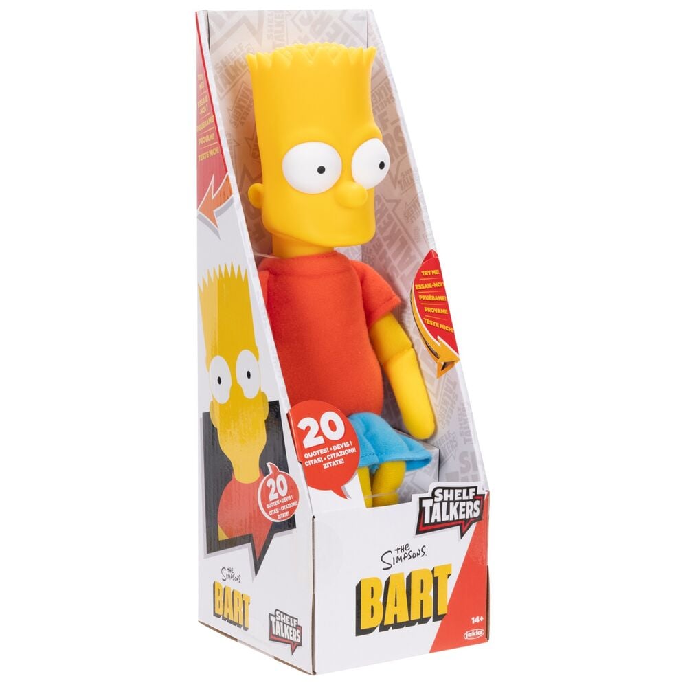 Peluche parlante de Bart Simpson de 33 cm en su caja