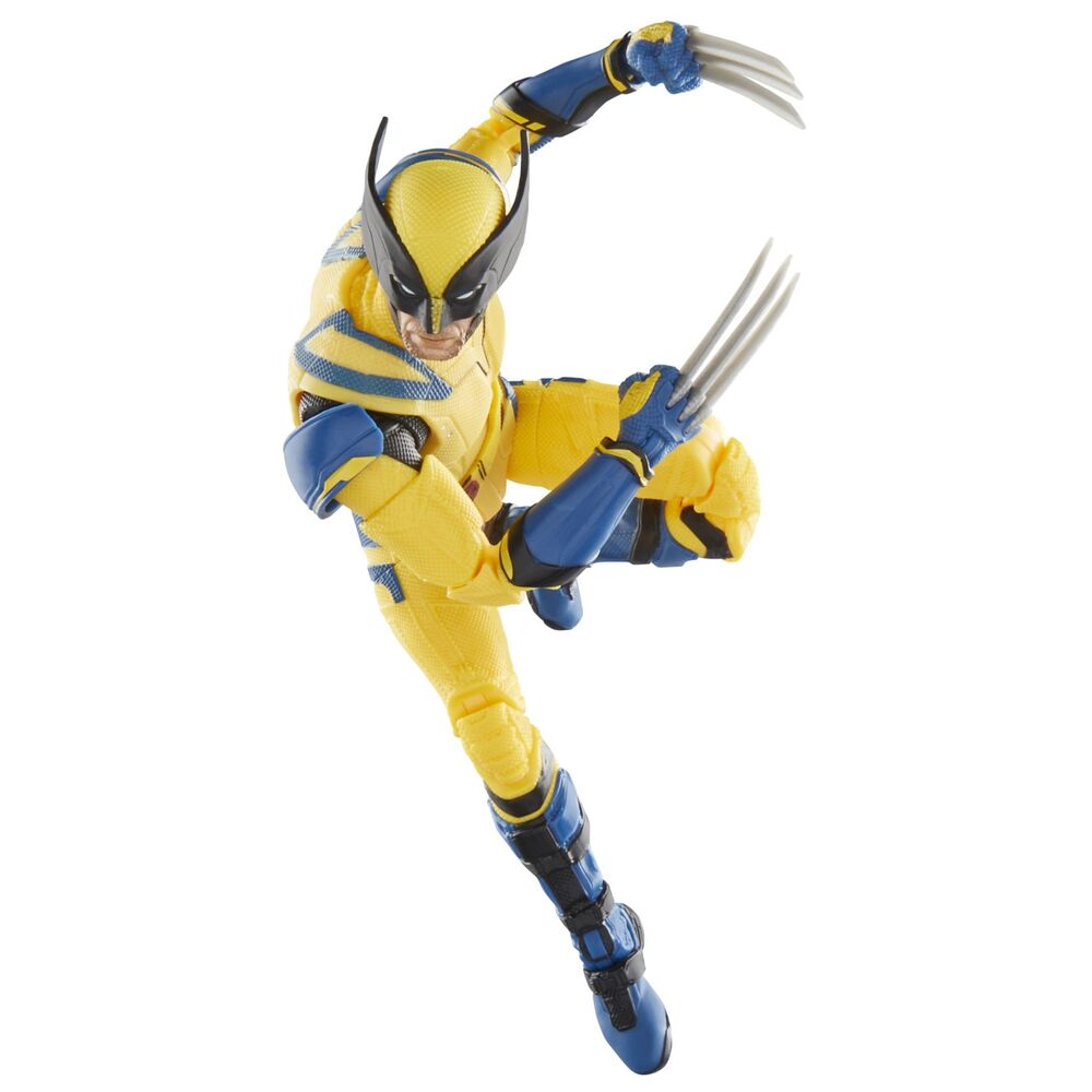 Figura articulada de Wolverine Marvel Legends con traje amarillo y azul - 3