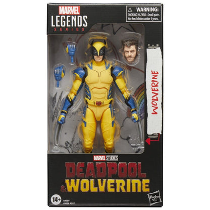 Figura articulada de Wolverine Marvel Legends con traje amarillo y azul - 2
