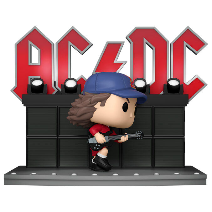 Figura Funko POP! Moments de Angus Young de AC/DC con guitarra y escenario - 2