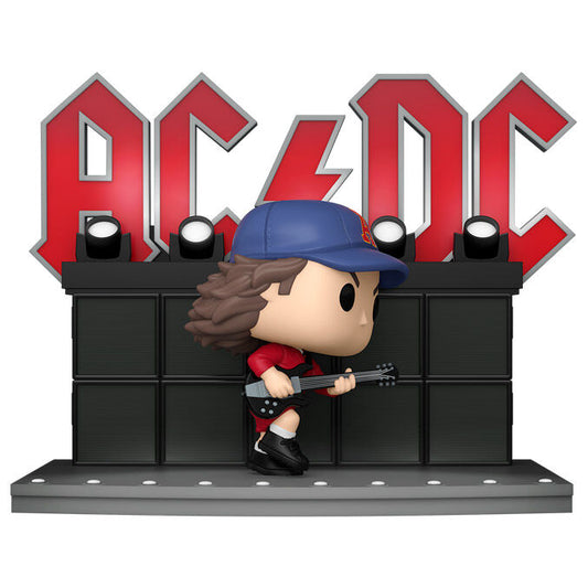 Figura Funko POP! Moments de Angus Young de AC/DC con guitarra y escenario - 2
