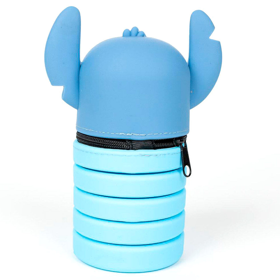 Portatodo 3D azul de Stitch Disney con orejas rosas - 2