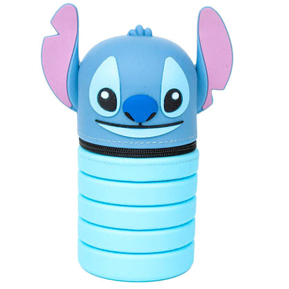 Portatodo 3D azul de Stitch Disney con orejas rosas