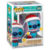 Figura Funko POP! de Stitch con gorro de Santa en caja