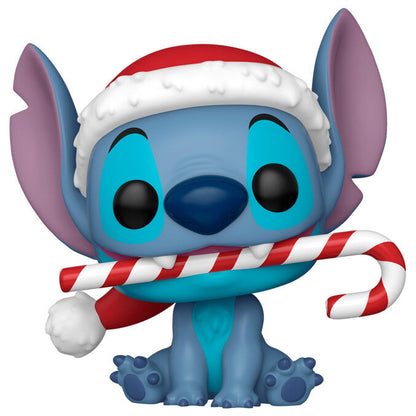 Figura Funko POP! de Stitch con gorro y bastón de caramelo